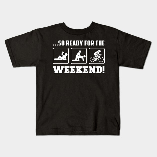 Pedal & Party: Beer Cycling Weekend Tee for Two-Wheeled Fun! Kids T-Shirt by MKGift